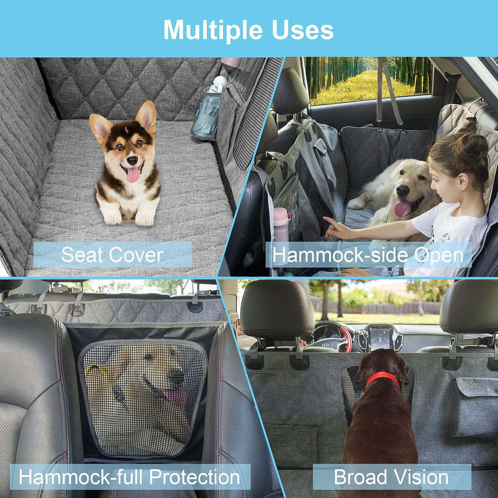 Gray Pack of 2 Waterproof Dog Car Hammock E34706