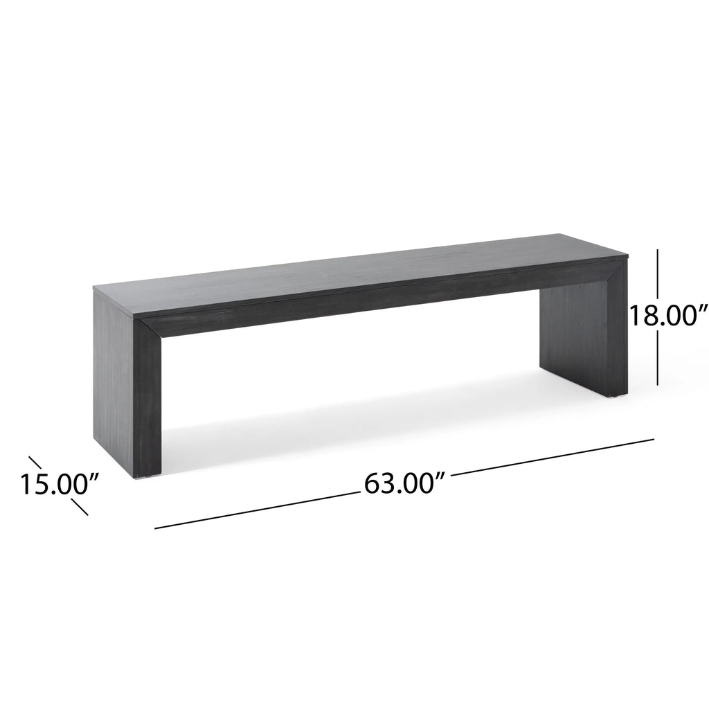 Rustic Acacia Wood Dining Bench R5961