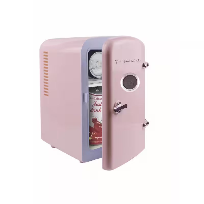 1 cu. ft. 6-Can Retro Mini Fridge in Pink E10371