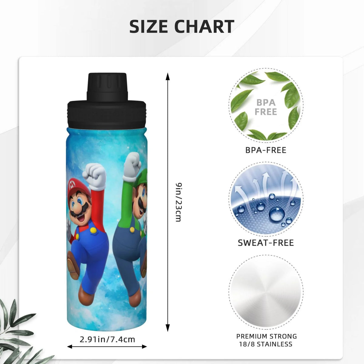 Insulated Stainless Steel Water Bottle 18OZ D20971