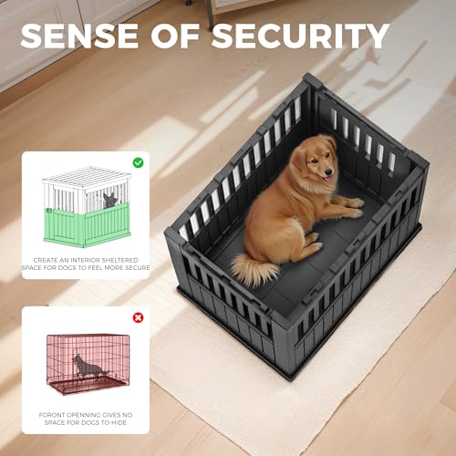Dog Crate Furniture End Table with Lockable Latch O76858