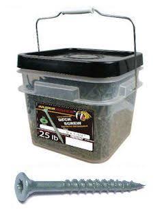 9 x 1-3/4x22 Green Deck Screws (3750 Screws) 25 lb. Tub D499778