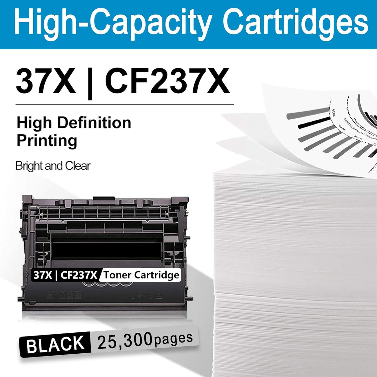 3 Pack Black Toner Cartridge for HP Enterprise M631 MFP M633fh M608dn M608x Flow MFP M632z Printer F714033