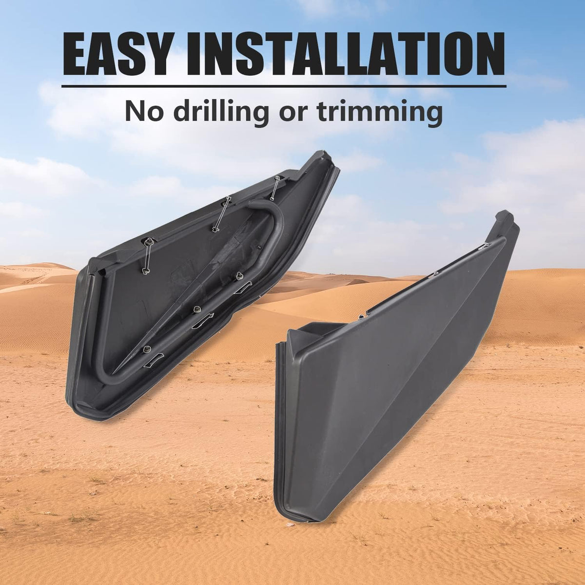 2Pcs Lower Half Door Panels Insert Kit with Metal Frame W79586