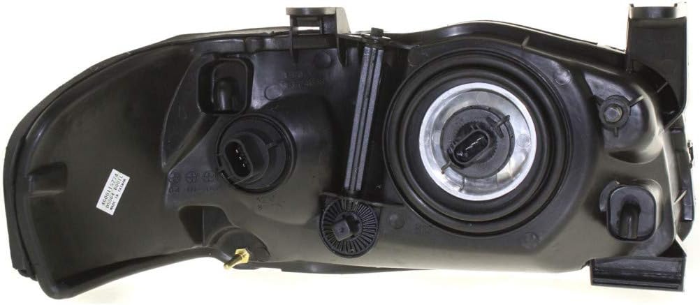 Headlight Assembly Passenger Side Chrome with Bulbs Pack of 2 Q25194
