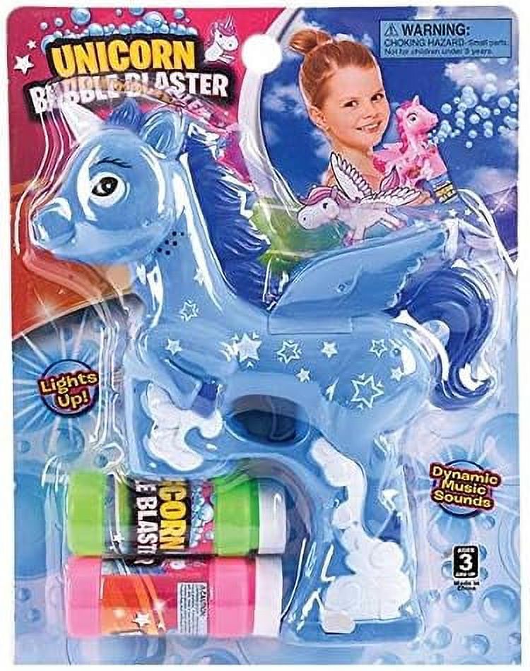 Light and Sound Unicorn Bubble Blasters (3pc Set) Bubble and Water Guns L734