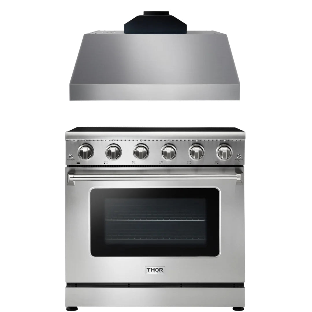 36 Electric Range and Range Hood P58750
