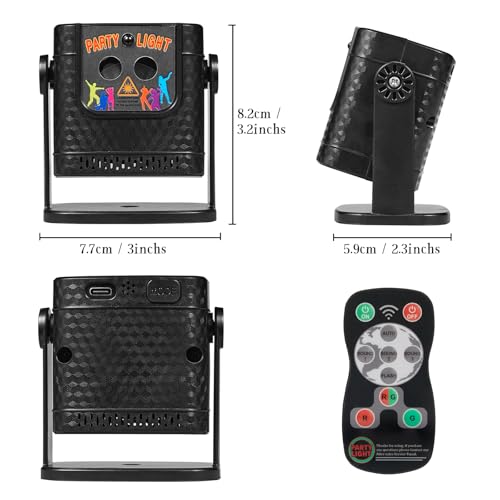Sound Activated Mini Laser Light Projector with Remote Control S114