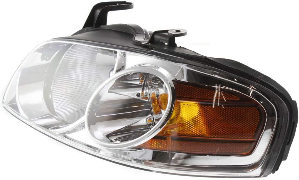 Headlight Assembly Passenger Side Chrome with Bulbs Pack of 2 Q25194