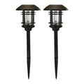 8 Lumen 19 in. Solar LED Glass Pathway Lights, 2 Pack B2986