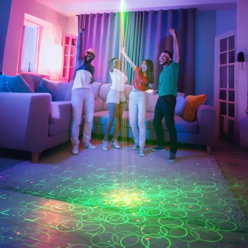 Sound Activated Mini Laser Light Projector with Remote Control S114