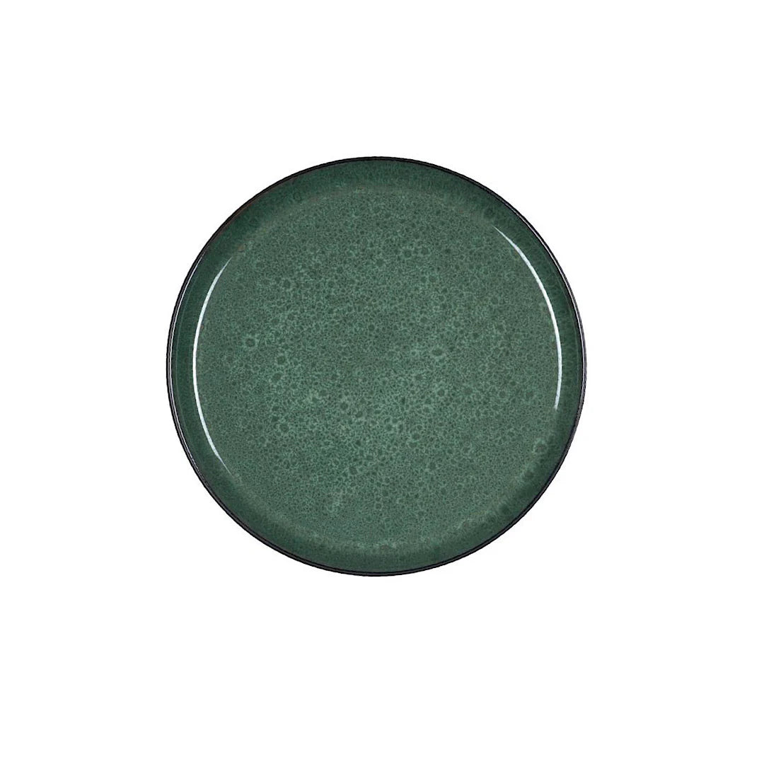 Stoneware Plate 21 cm Black Green R182