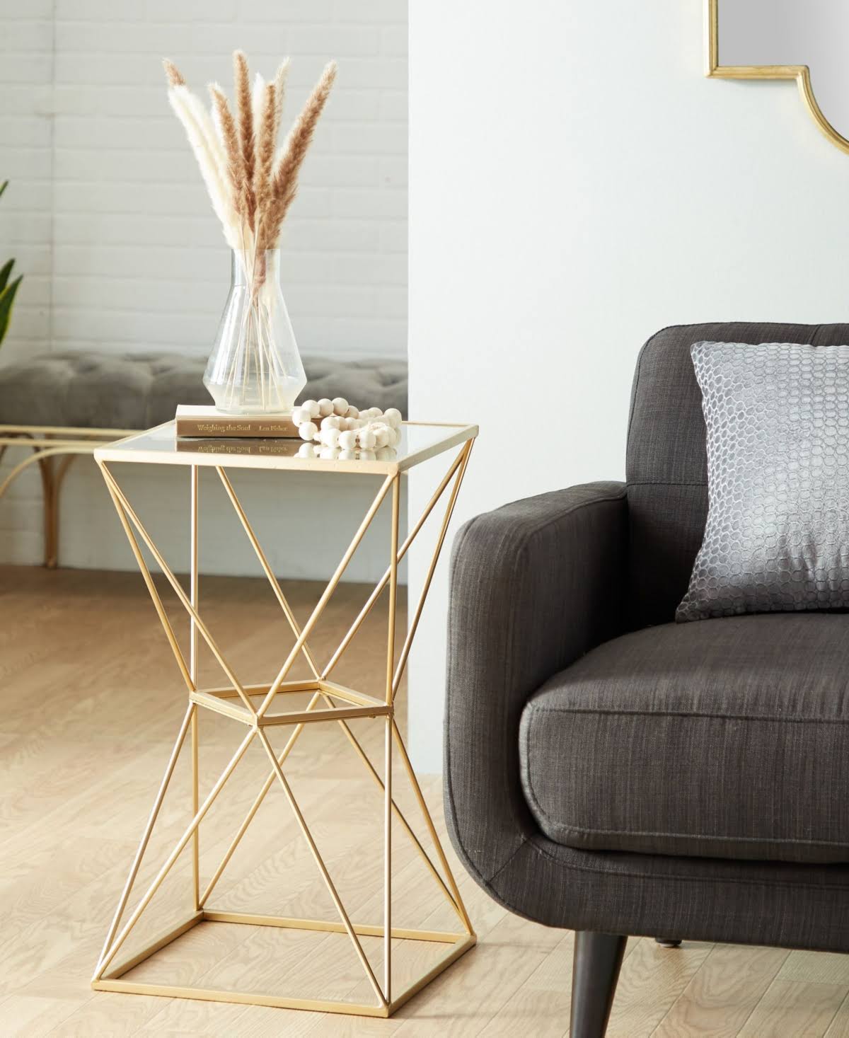 Gold-Tone Accent Table C271