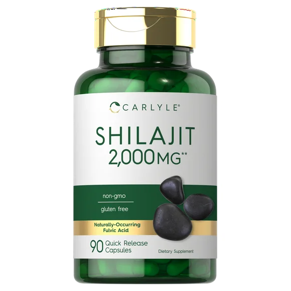 2000mg 90 Capsules Non-GMO Gluten Free Shilajit Supplement B757049
